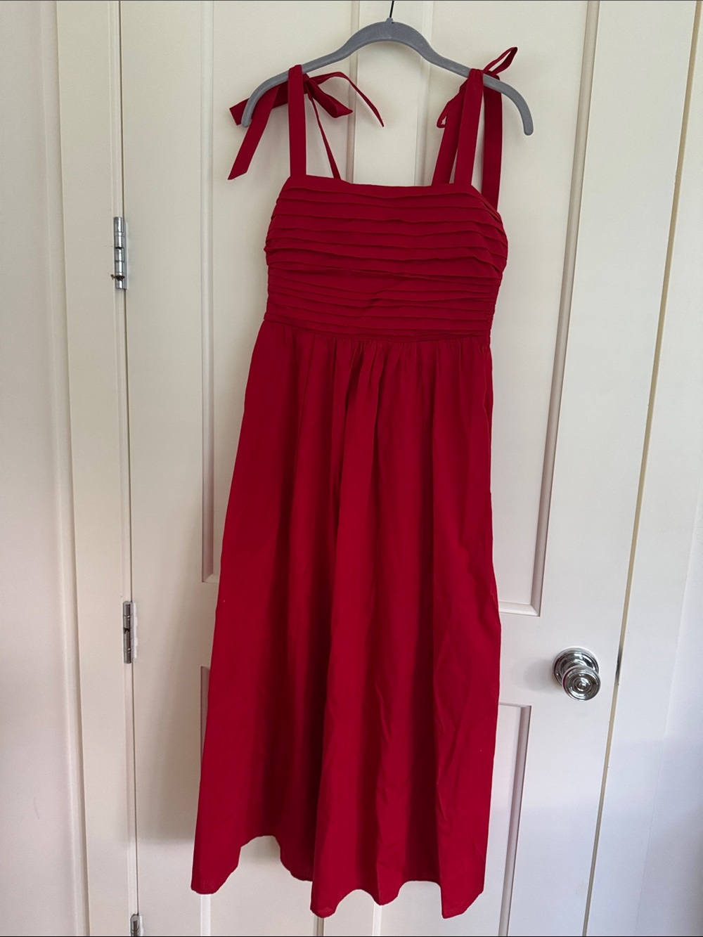 ABERCROMBIE & FITCH MIDI DRESS-RED-SIZE S-NWT!!
